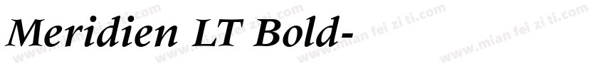 Meridien LT Bold字体转换